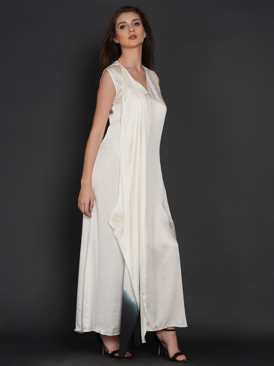 OFF WHITE FLAP OMBRE DRESS