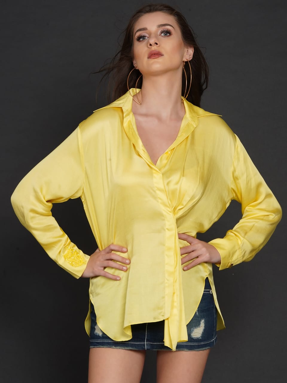 YELLOW SIDE WAYS SHIRT