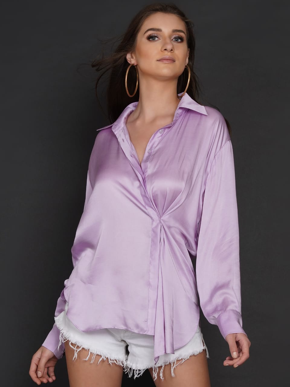 LILAC SIDE WAYS SHIRT