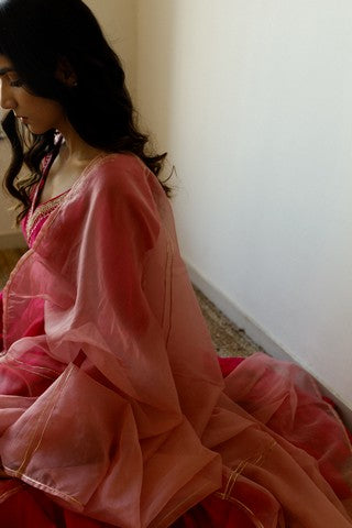 fuchsia pink anarkali