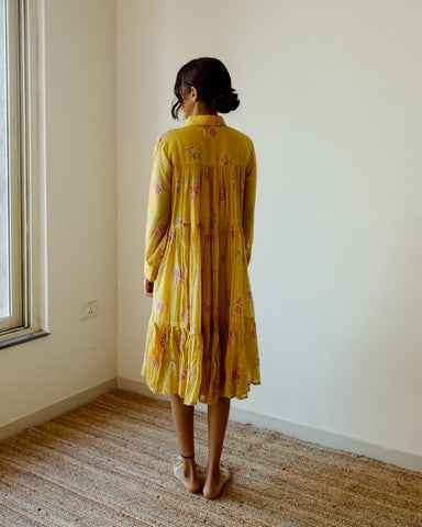 ochre color dress