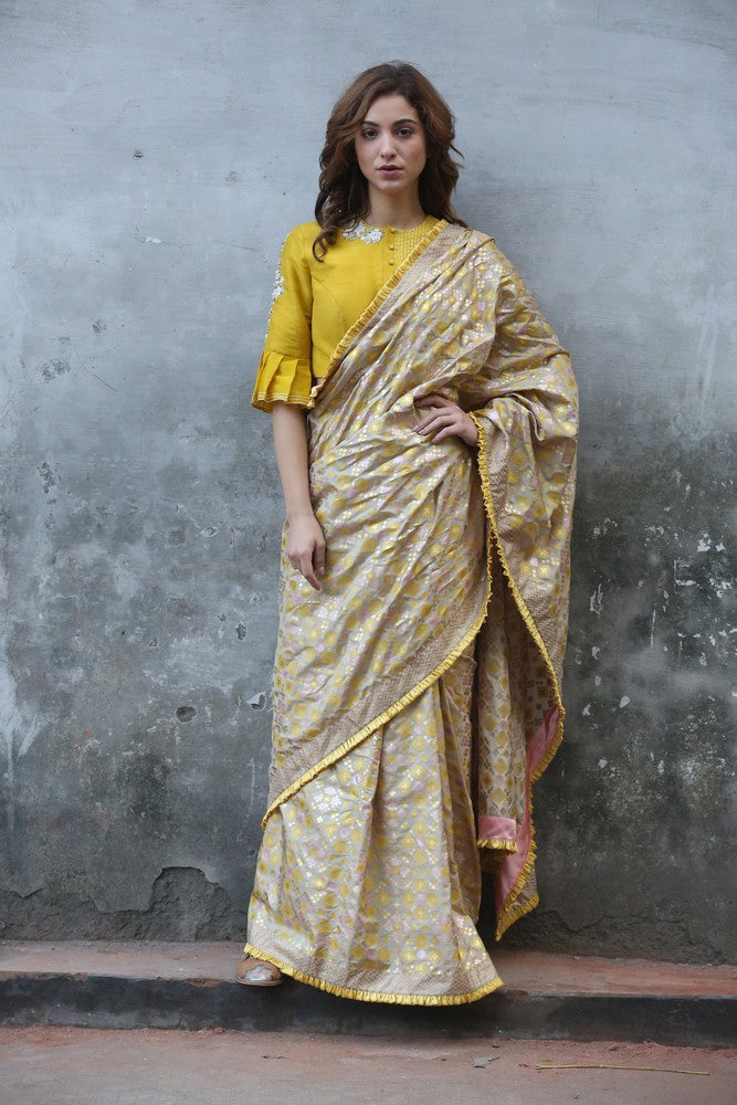 ikat print saree