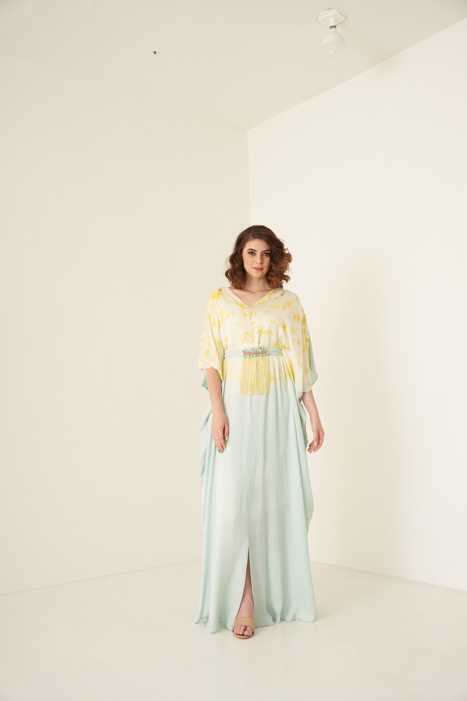 Tie and dye ombre kaftan