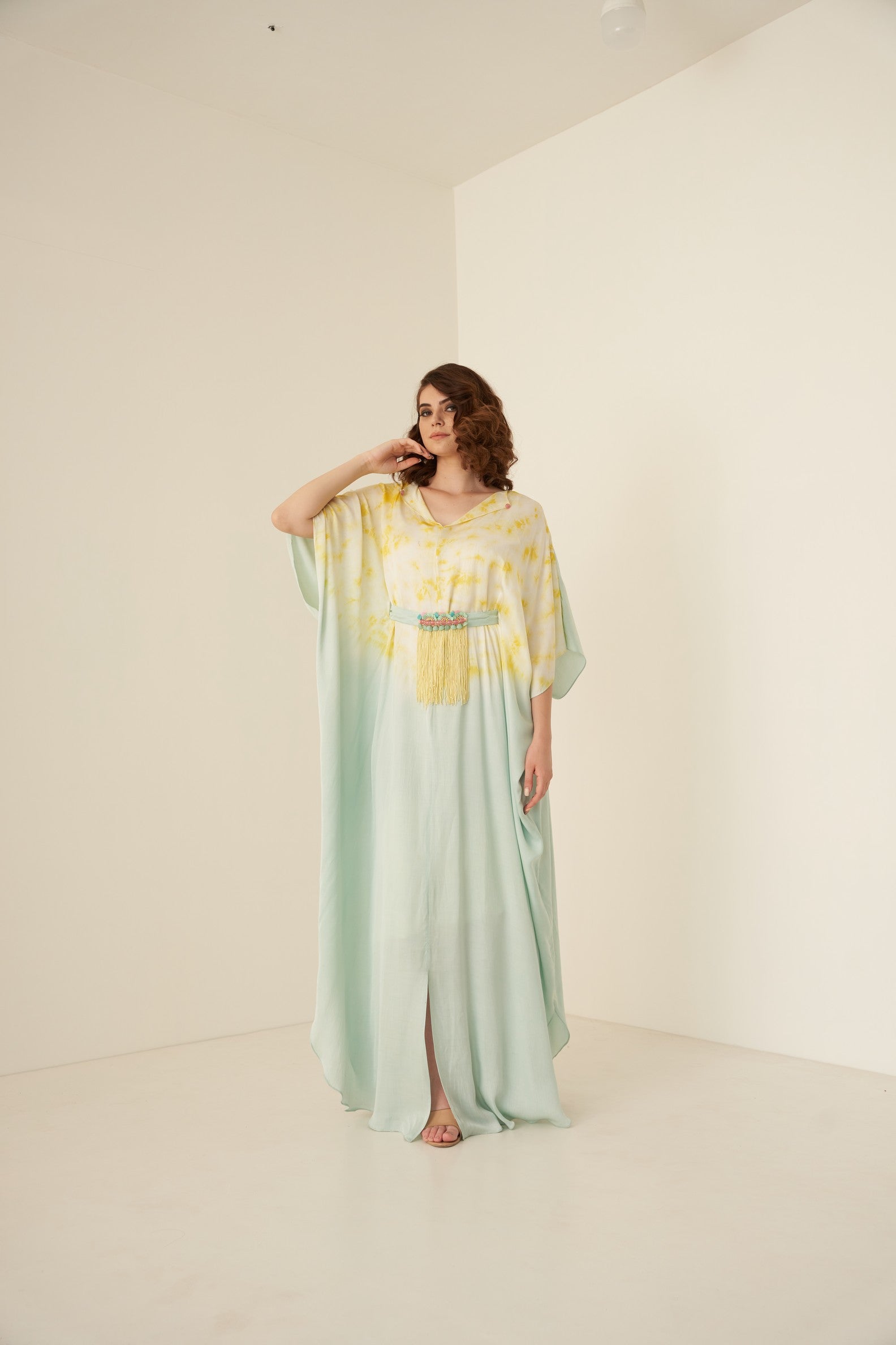 Tie and dye ombre kaftan