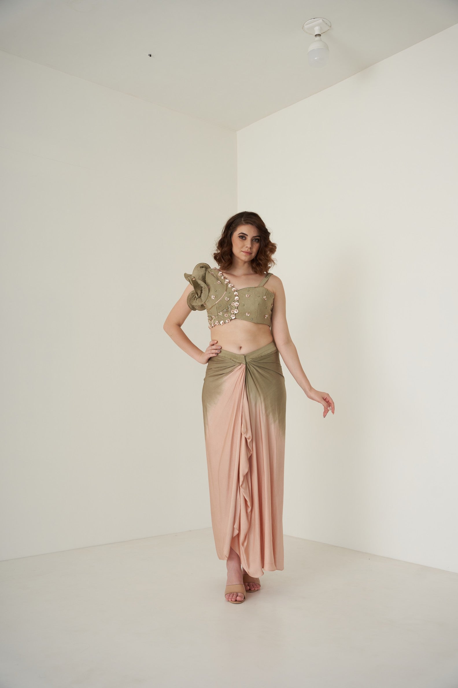 Shaded Dhoti Dkirt Set