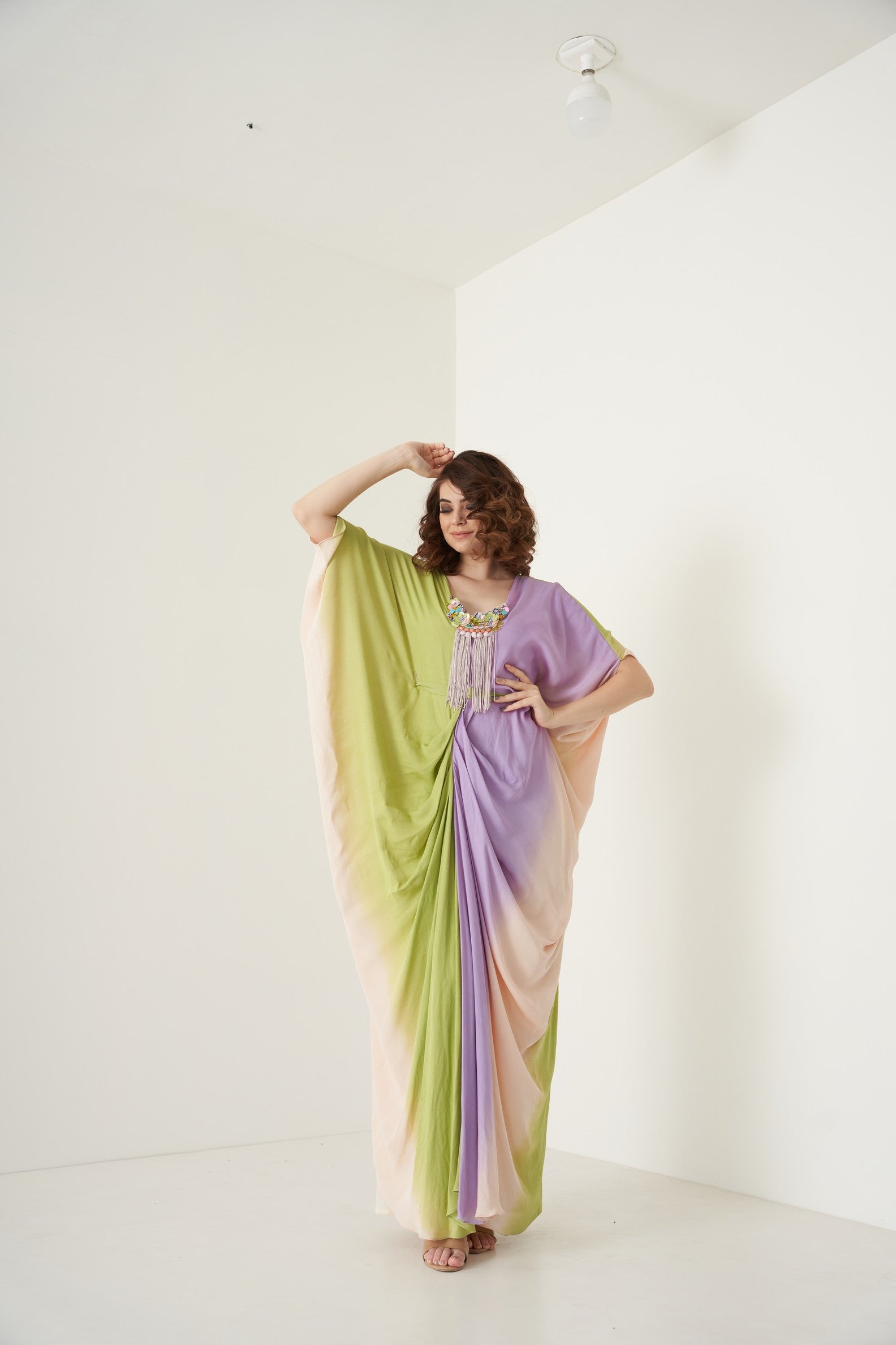 Tricolor ombre kaftan