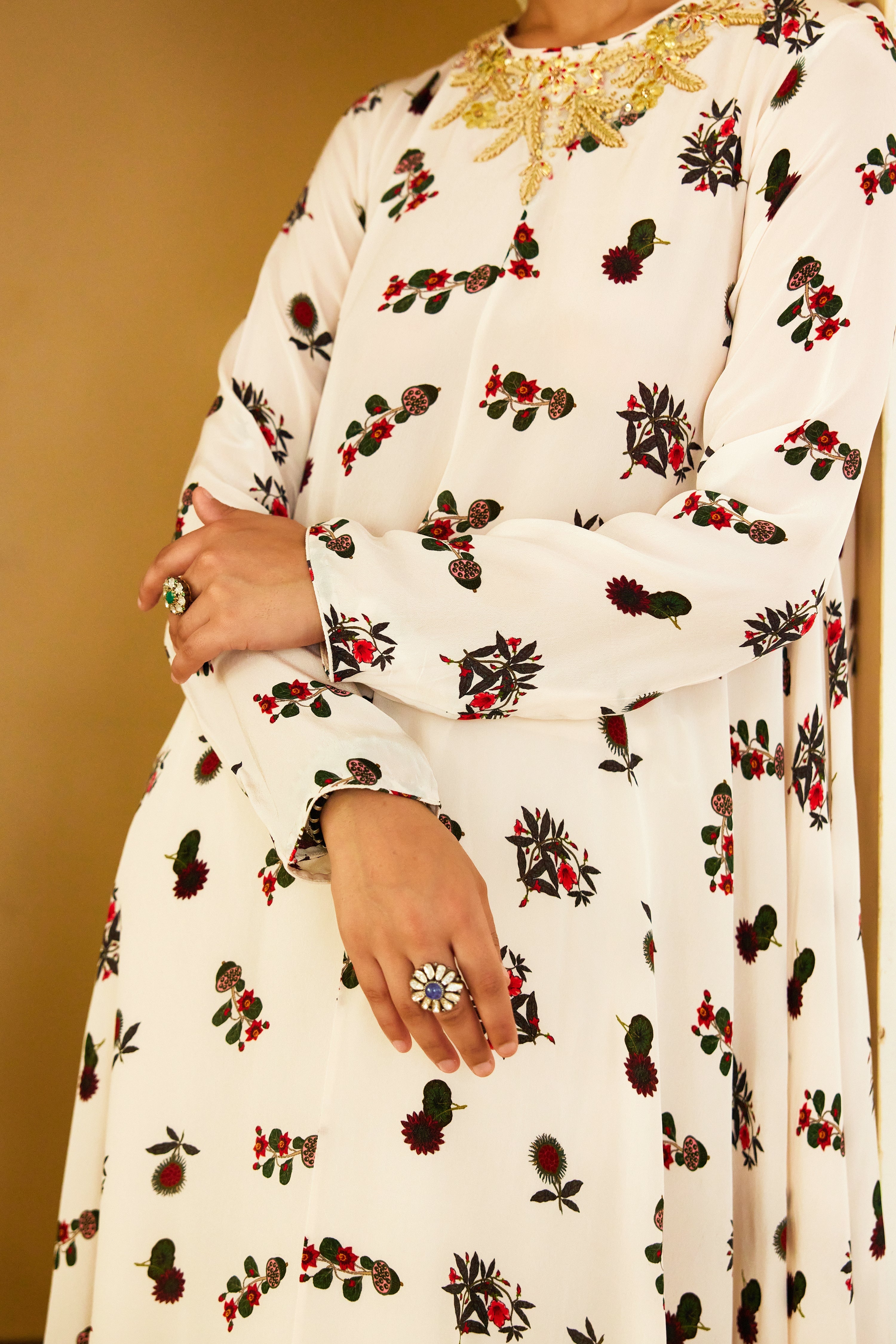 Ivory Kohinoor Buta Print Palazzo Set